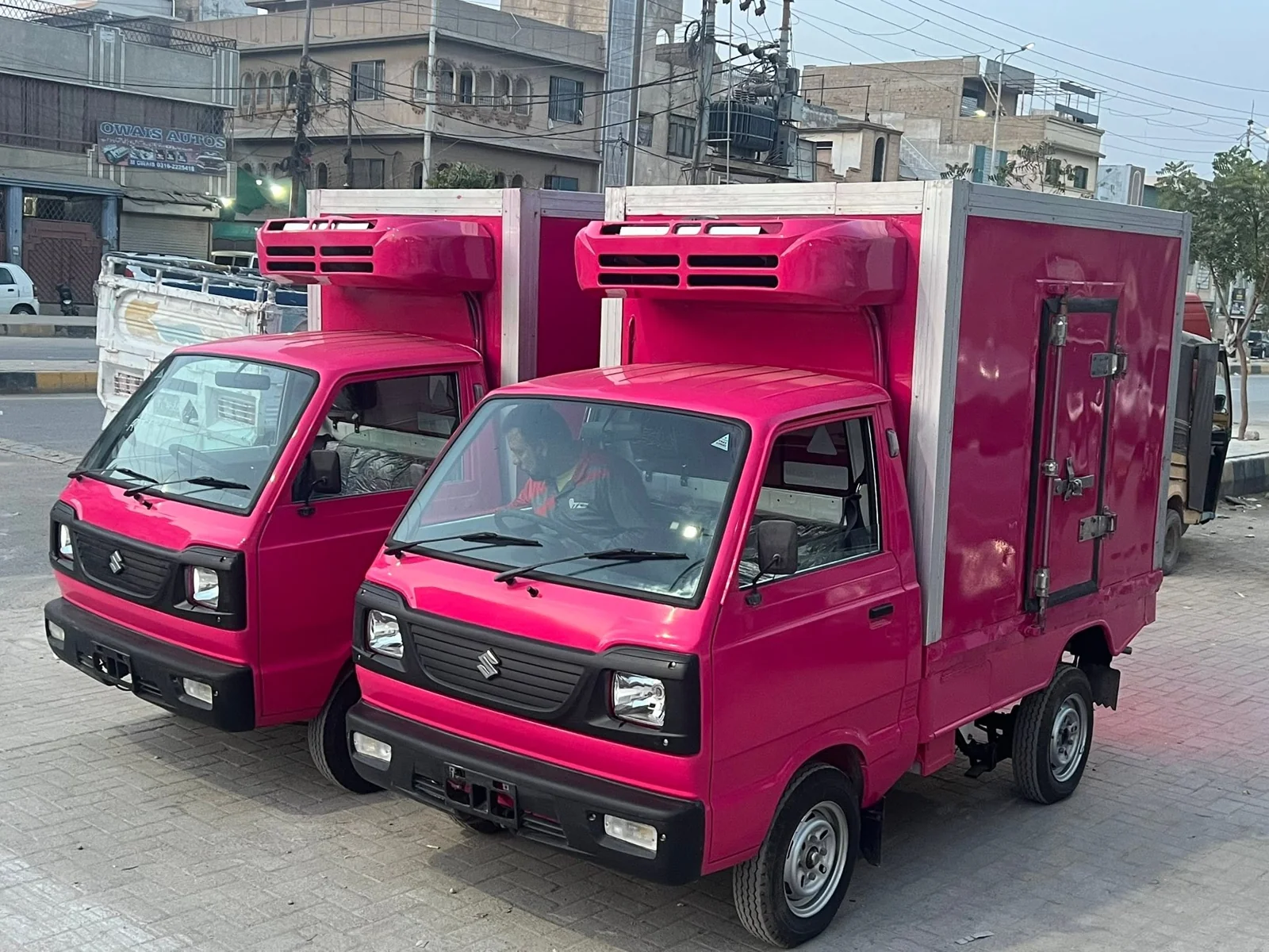 Two compact specialized vehicle units